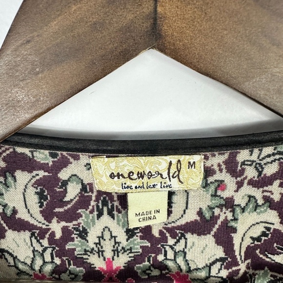 OneWorld Top Women‎ M Whimsigoth Boho Babydoll Tunic Y2K Cottagecore Indie - Picture 2 of 7